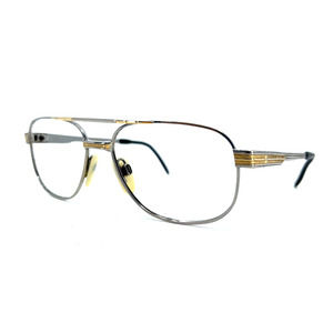 Titan by Metzler Eyeglasses Frames Sivler Gold Oval Full rim 56-16-140 H7169